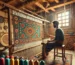 Artisans weaving intricate patterns into handmade rugs, showcasing craftsmanship, tradition, and cultural heritage.