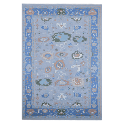 Handmade Oushak 100% Wool Rug 9x12