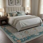 Handmade Oushak 100% Wool Rug 9x12 - Image 3