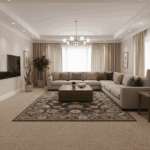 Handmade Black Color Modern Oushak Rug 9x12 - Image 6