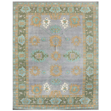 gray oushak rug