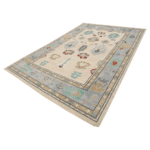 Hand-knotted Wool Oushak Rug 10x14 - Image 3