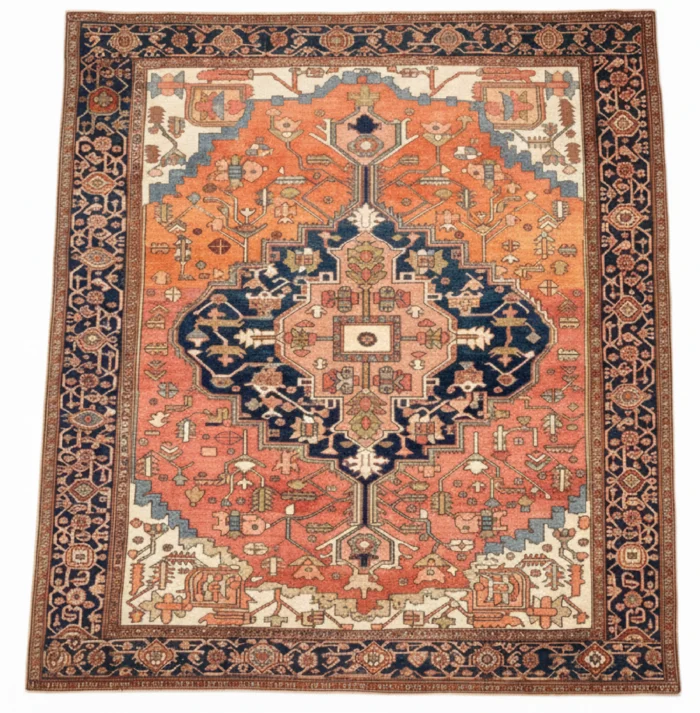 Antique Persian Serapi Circa (1890) 9.9x11.5 - Image 1