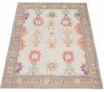 Antique Silk & Wool Oushak 10x12.7 - Image 3