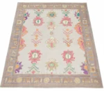 Antique Silk & Wool Oushak 10x12.7 - Image 3