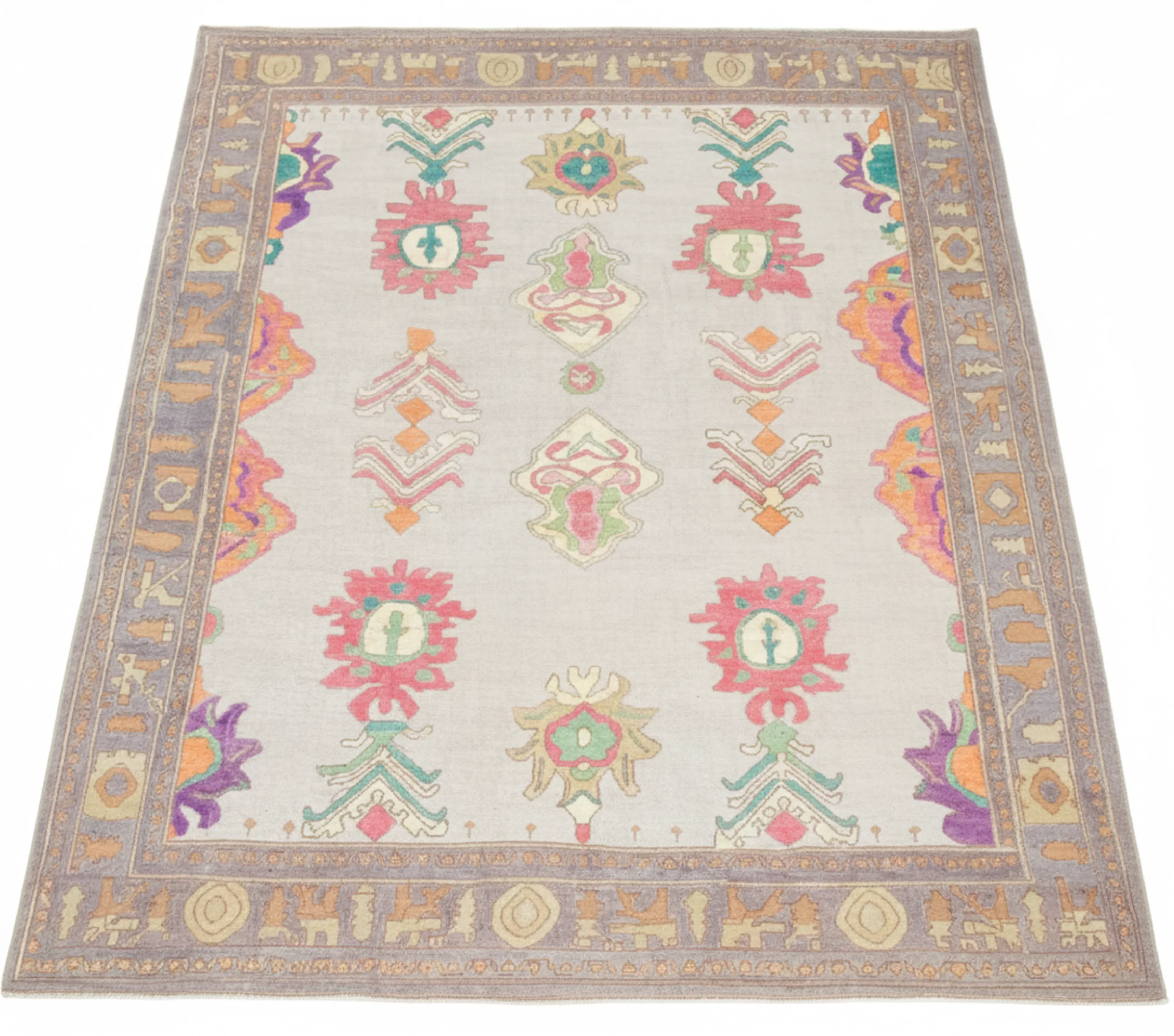 Antique_silk_and_wool_oushak__10x12_7__3 Antique Silk & Wool Oushak 10x12.7 - Image 3