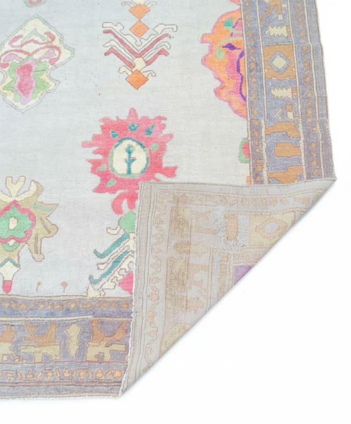 Antique Silk & Wool Oushak 10x12.7 - Image 4