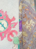 Antique Silk & Wool Oushak 10x12.7 - Image 5