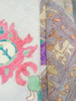 Antique Silk & Wool Oushak 10x12.7 - Image 5