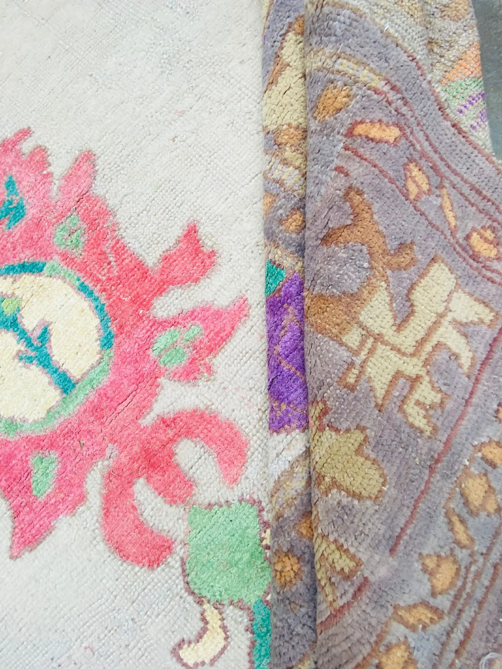 Antique_silk_and_wool_oushak__10x12_7__5 Antique Silk & Wool Oushak 10x12.7 - Image 5