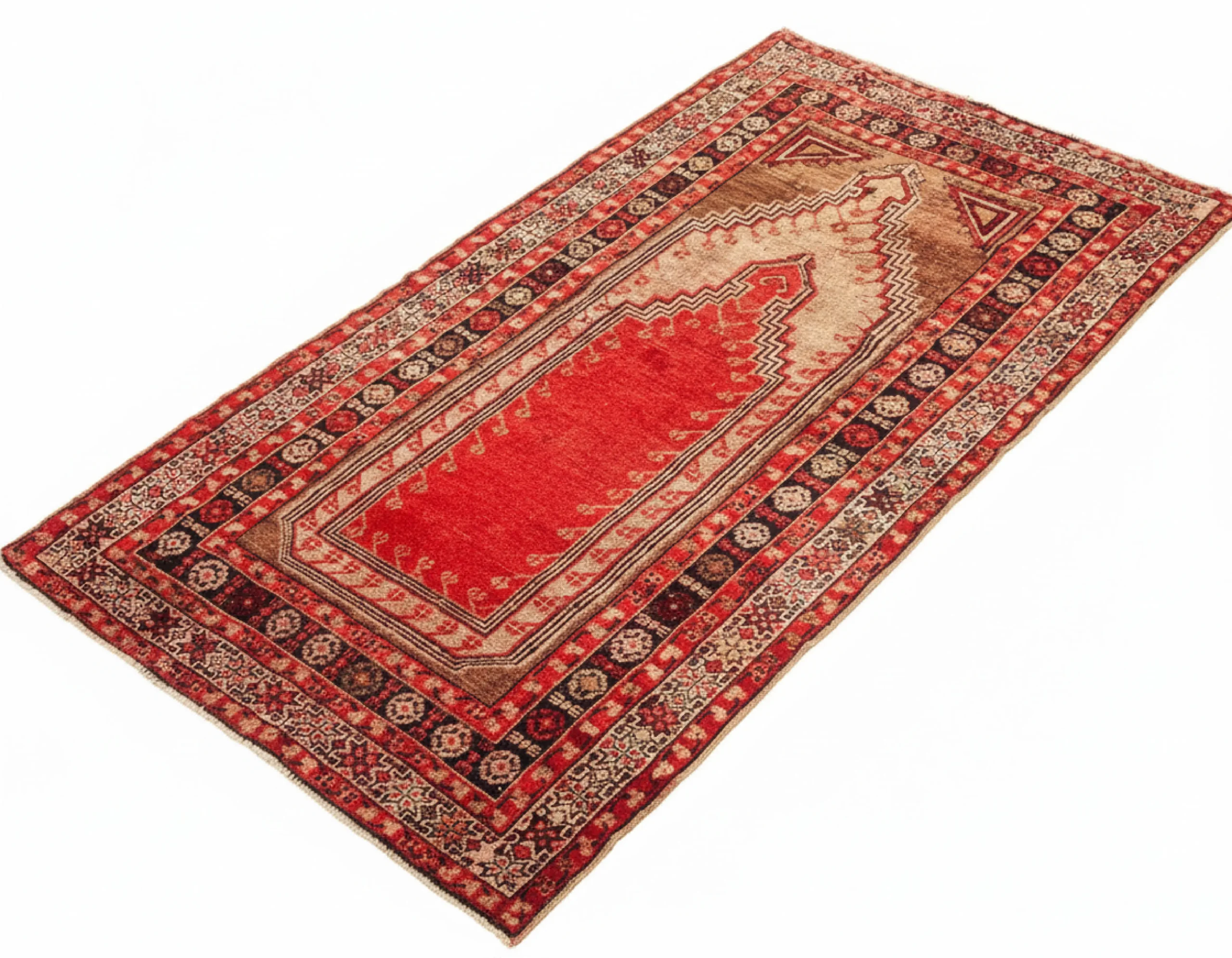 Turkish_vintage_prayer_rug__3_4x_5_4__2 Turkish Vintage Prayer Rug 3.4x5.4 - Image 2