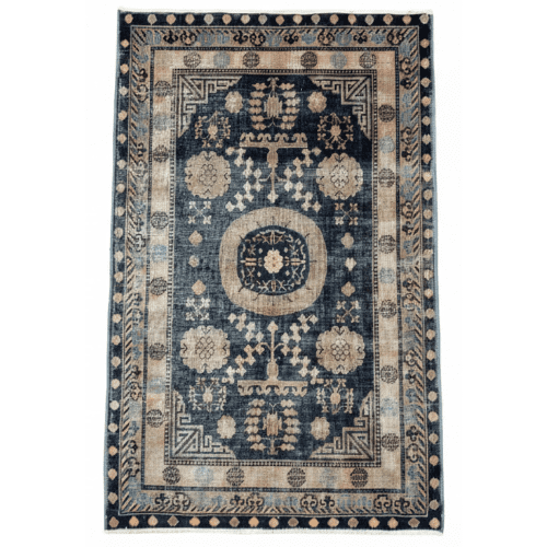 Untitled design (22) Antique Khotan Rug 3.5x5.7 - Image 1