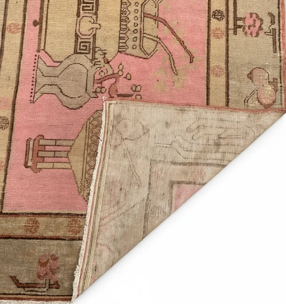Vintage_khotan_rug__4_7x7__3 Vintage Khotan Rug 4.7x7 - Image 2