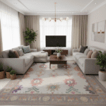 Antique Silk & Wool Oushak 10x12.7 - Image 7