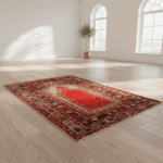 Turkish Vintage Prayer Rug 3.4x5.4 - Image 4